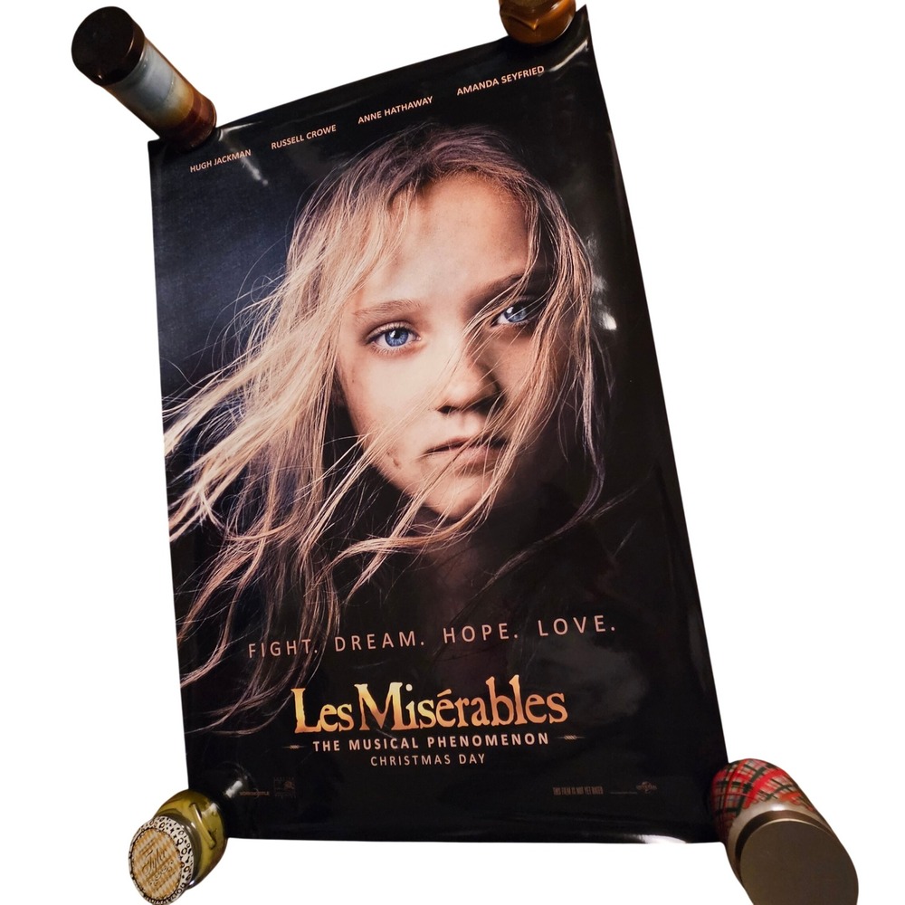 Les‎ Miserables 2012 Original Movie Poster 27x40 Hugh Jackman Anne Hathaway D/S